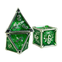 Ensemble de 7 dés polyédriques DND Dungeons & Dragons en métal moulé, écologiques et artisanaux, pour jeux de table – Vente directe usine