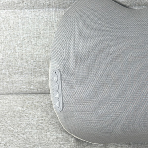 Coussin de massage en tissu chanvre beige avec compresse chaude, massage mécanique pour le cou, les épaules, le dos et la taille, modèle rechargeable - Product Image 2