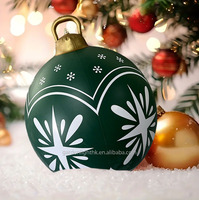 Boule de Noël gonflable moderne en PVC de 23,6 pouces, écologique, imperméable, pour décoration intérieure et extérieure, maison, jardin, pelouse, patio, usine
