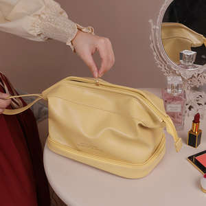 Bolsas de Cosméticos Portátiles Personalizadas, Estuche de Maquillaje de Doble Capa para <span class=keywords><strong>Mujer</strong></span>, Bolsa de Viaje para Maquillaje y Artículos de Aseo - Product Image 3