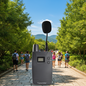 Dispositif d'audio-guidage sans fil portable pour le tourisme, les conférences et les visites d'usine avec transmission sonore claire - Product Image 1