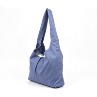 Sac à bandoulière minimaliste en polyester doux à étiquette privée avec fermeture à cordon, sacs fourre-tout pour femmes pour le shopping quotidien et les voyages