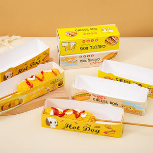 Boîtes en papier personnalisées pour hamburgers, frites, ailes frites, à emporter, collations, restauration rapide, emballage, conteneur, boîte à emporter pour hamburgers, poulet - Product Image 6