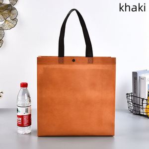 Eco-friendly <b>Shopping</b> <b>Bag</b> with Handle Snap Button Reusable <b>Foldable</b> Non Woven Tote <b>Bag</b> Custom Logo Letter Pattern Gift - Product Image 4