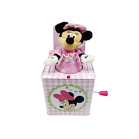 Jouets Bowang/Marque OEM Boîte à musique en fer blanc à manivelle avec figurine surprise en peluche Modèle HB022