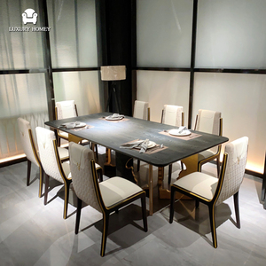 Juego de sillas de mesa de comedor redondas de madera maciza Natural de lujo, tocadiscos de madera <span class=keywords><strong>Lazy</strong></span> <span class=keywords><strong>Susan</strong></span>, 6 sillas de comedor, juegos de habitación para muebles de casa - Product Image 1