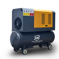 Compresseur d'air rotatif à vis portable, conception lubrifiée, moteur AC 10-50 CV, réservoir d'huile 500 L, sécheur et filtre, pression 8/13 bars