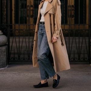 Gabardina Larga Clásica Impermeable de Alta Calidad Personalizada para Mujer - Product Image 4