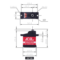 Microservo Programable B13DLS V2 de 2.7 Kg-cm y 0.072s de Velocidad Rápida para Helicópteros de Tamaño 450 / Mini Autos