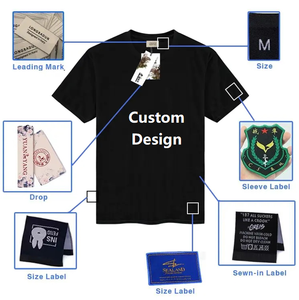 T-shirt de luxe pour homme en coton épais 100 %, coupe oversize, motif imprimé personnalisé, col montant tricoté, tissu jersey lourd coupe carrée - Product Image 5