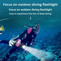 Lampe de plongée LED Raylights T40 en alliage d'aluminium, forte luminosité, étanche IP68, portée du faisceau 500m+, utilisation double eau-terre pour le camping