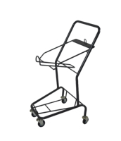 Chariot de courses en maille et chariot de supermarché avec placage en zinc antirouille et revêtement en poudre fabriqué par Jonasson
