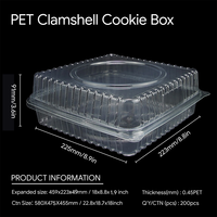 Emballage sous blister transparent en PET, boîtes à gâteaux et biscuits en blister, plateau à gâteaux en plastique