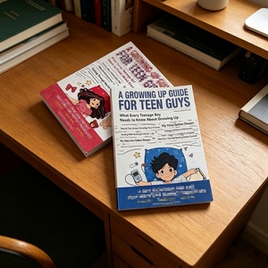 Guía de crecimiento para adolescentes, juego de cuadernos de composición para chicos y chicas, cubierta de papel impreso, cuadernos de regalo con encuadernación cosida - Product Image 3