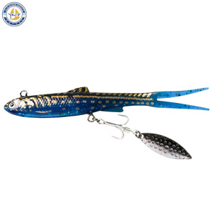 Señuelo de Pesca Tipo Cuchara, 28g, 14cm, 3 Anzuelos, Cuchilla Giratoria, Señuelo para Pesca de Lubina, Cebo Artificial - Product Image 3