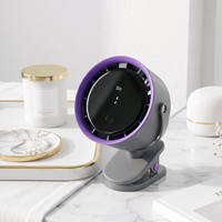 Ventilateur à pince rechargeable 5 vitesses, ultra silencieux, fort débit d'air, avec affichage numérique