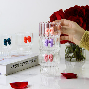 300ml Ripple Borosilicate Verre Drinkware Empilable et <span class=keywords><strong>Arc</strong></span> Décoré Café Lait Thé Tasses <span class=keywords><strong>Verrerie</strong></span> Résistant À La Chaleur - Product Image 3