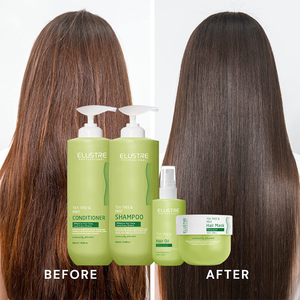 Crème hydratante antipelliculaire à marque privée, soin capillaire bio sans parabène, shampoing et après-shampoing à l'huile d'arbre à thé et à la menthe - Product Image 1
