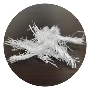 Concrete Fibers PP bundle Twist fiber High Tenacity Polypropylene Fiber For Concrete With good dispersion, no fascicles