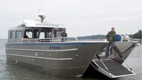 30ft 9m aluminium 5 tonnes de charge utile île espérant vitesse cabine travail bateau bateau péniche de débarquement à vendre