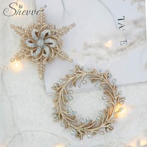 Décorations d'arbre de Noël faites à la main de luxe flocon de neige scintillant de haute qualité et breloques de guirlande boules pour ornements de vacances - Product Image 2