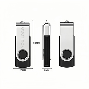 แฟลชไดรฟ์โลหะแบบพกพา USB 2.0/3.0 ความจุเต็มรูปแบบ ราคาถูก รับทำโลโก้ตามสั่ง พร้อมชิปแท้ สำหรับโปรโมชั่น - Product Image 1