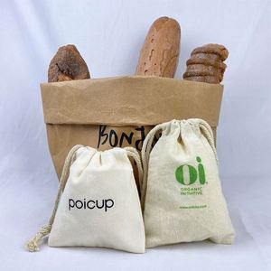 Recyclable Cotton <b>Drawstring</b> Bag Premium Quality Canvas <b>Pouch</b> Bag Natural Color <b>Drawstring</b> Bag - Product Image 6