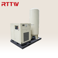 Fournisseur chinois RTTW, compresseur d'air à vis intégré tout-en-un 15 kW 20 CV 16 bars avec réservoir d'air pour la découpe laser