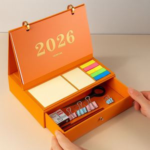 Set de Regalo Premium para Oficina con Cuaderno A5 de PU, Elegante Bolígrafo Metálico y Calendario de Escritorio para Apreciación al Cliente - Product Image 6