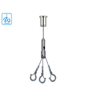 Kit de <span class=keywords><strong>suspension</strong></span> pour <span class=keywords><strong>pot</strong></span> de fleur intérieur/extérieur réglable à trois pieds Clips de câble de <span class=keywords><strong>suspension</strong></span> en plastique en acier - Product Image 3