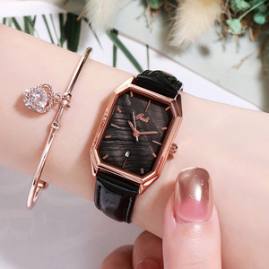นาฬิกาข้อมือผู้หญิงแฟชั่นขายส่ง ดีไซน์ทันสมัย เรียบง่าย สไตล์ลำลอง พร้อมปฏิทิน นาฬิกาควอตซ์กันน้ำ - Product Image 5