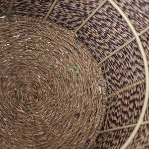 Corbeille à papier de stockage écologique en jonc de mer Corbeille à papier multifonction durable Style coloré classique - Product Image 4