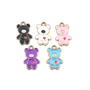<b>Cute</b> <b>Bear</b> Alloy Charms Heart Shape Zinc Alloy DIY Jewelry Accessories For Bracelet Making - Product Image 4