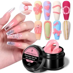 BORN PRETTY 3D Nail Sculpture Carving UV Nail Extension Gel Non Sticky Solid Builder Nail Gel With Your Own Logo