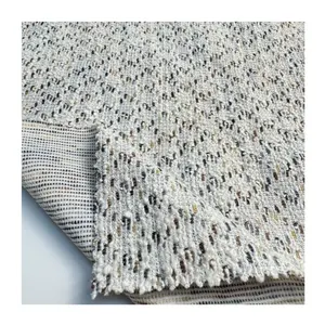 Nouveau Style Tricoté Fantaisie Métallique Tweed Tissu Chine Fournisseurs Polyester Coton Matériel Tweed Tissu Pour Costume