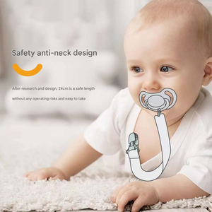 Clips pour bébé en tissu de conception moderne, non toxiques, sublimés, pour garçons et filles, avec cordon pour lanière anti-chute - Product Image 4