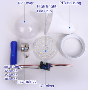 หลอดไฟ <span class=keywords><strong>LED</strong></span> แบบชาร์จไฟได้หลอดไฟ <span class=keywords><strong>LED</strong></span> ฉุกเฉิน - Product Image 6