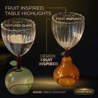 Verre à champagne créatif en forme de pomme et de poire, gobelet coloré pour eau, idéal pour les bars - Meilleures ventes