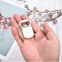 Décapsuleur aimanté vierge pour sublimation, idéal pour la publicité sur réfrigérateur et les cadeaux d'entreprise (vente en gros)