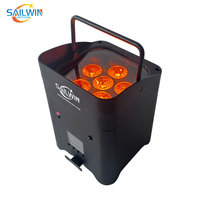 Projecteurs LED Sailwin 6X18W RGBAW UV 6IN1 DMX WIFI Alimentés par batterie avec étui de transport pour DJ Party