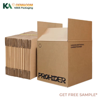 Boîtes d'expédition en carton kraft recyclé écologiques avec logo personnalisé KAKA pour emballages cadeaux et envois postaux