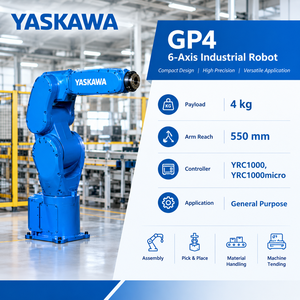Braccio Robotico Industriale YASKAWA <span class=keywords><strong>GP4</strong></span> con Carico Utile di 4kg per Pallettizzazione, Movimentazione Materiali, Automazione Pick and Place - Product Image 2