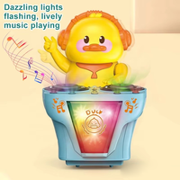 Jouet électronique DJ éducatif en plastique avec canards musicaux lumineux et rotatifs pour enfants de 5 à 7 ans, unisexe
