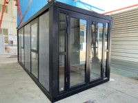Maison conteneur modulaire pliable - Habitation préfabriquée portable au design moderne, étanche et résistante au vent pour bureau de chantier extérieur