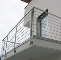 Rampe de balcon et de terrasse moderne en câble d'acier inoxydable avec installation facile DIY - Garde-corps de sécurité