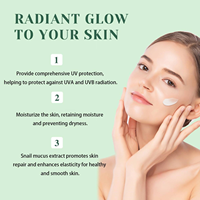 Crème réparatrice SPF 30 à la mucine d'escargot et aux minéraux de la mer Morte, crème liftante et hydratante en profondeur pour le visage et le cou, anti-âge, lissante