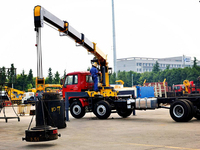 Camion à plateau autochargeur mobile officiel avec grue à flèche de 8 tonnes SQ8SK3Q