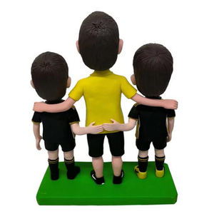 Personnalisés Résine Double Personnes Bobble Head Joueur de Football et Entraîneur Bobble Head Figure Événement Cadeaux - Product Image 5
