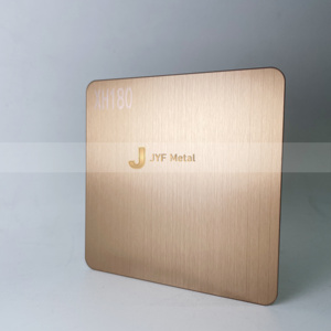Plaque en acier inoxydable M32 décorative JIS 201 304 316 Rose Red Gold Sapphire N°4, finition brossée, pour pliage, découpe et soudage - Product Image 5