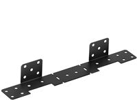 Connecteur d'escalier réglable noir, support de sangles d'attache connexions de bande de roulement coin de fixation d'escalier de pont en acier